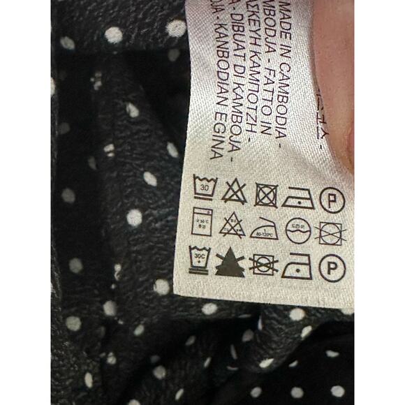 Zara black white polka dots ruffled skort size Small - Picture 5 of 11